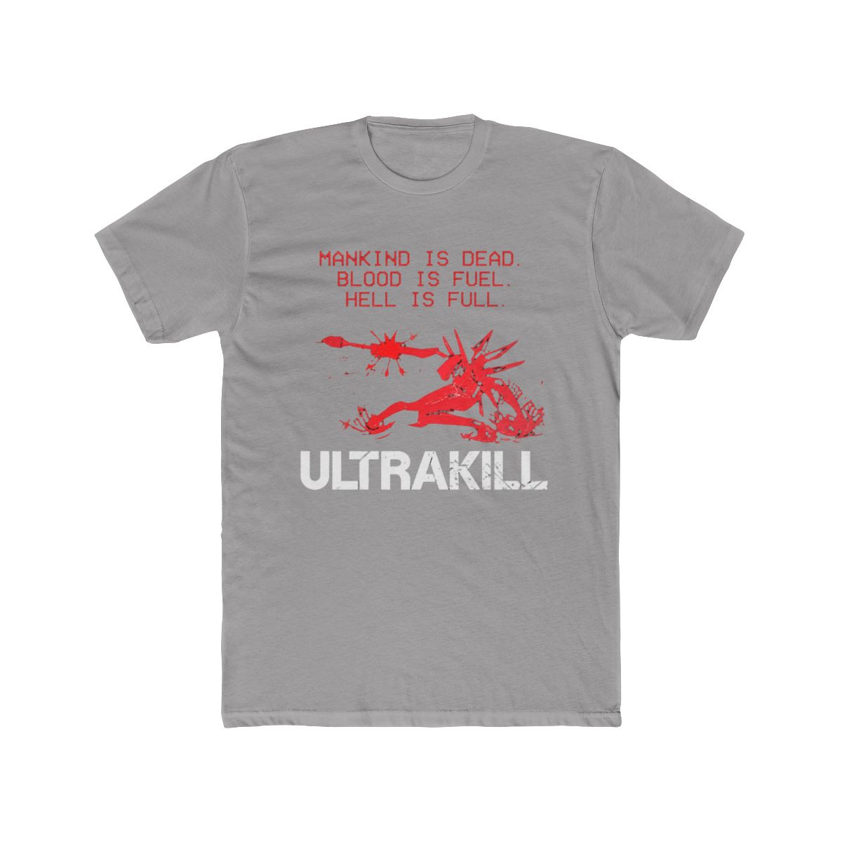 180g Pure Cotton 's Ultrakill Shooting Game T Shirt V1 Rock Pure Cotton Merch Humorous Short Sleeve Tee Shirt Gift T-Shirts - alternate angle 2, merchandise